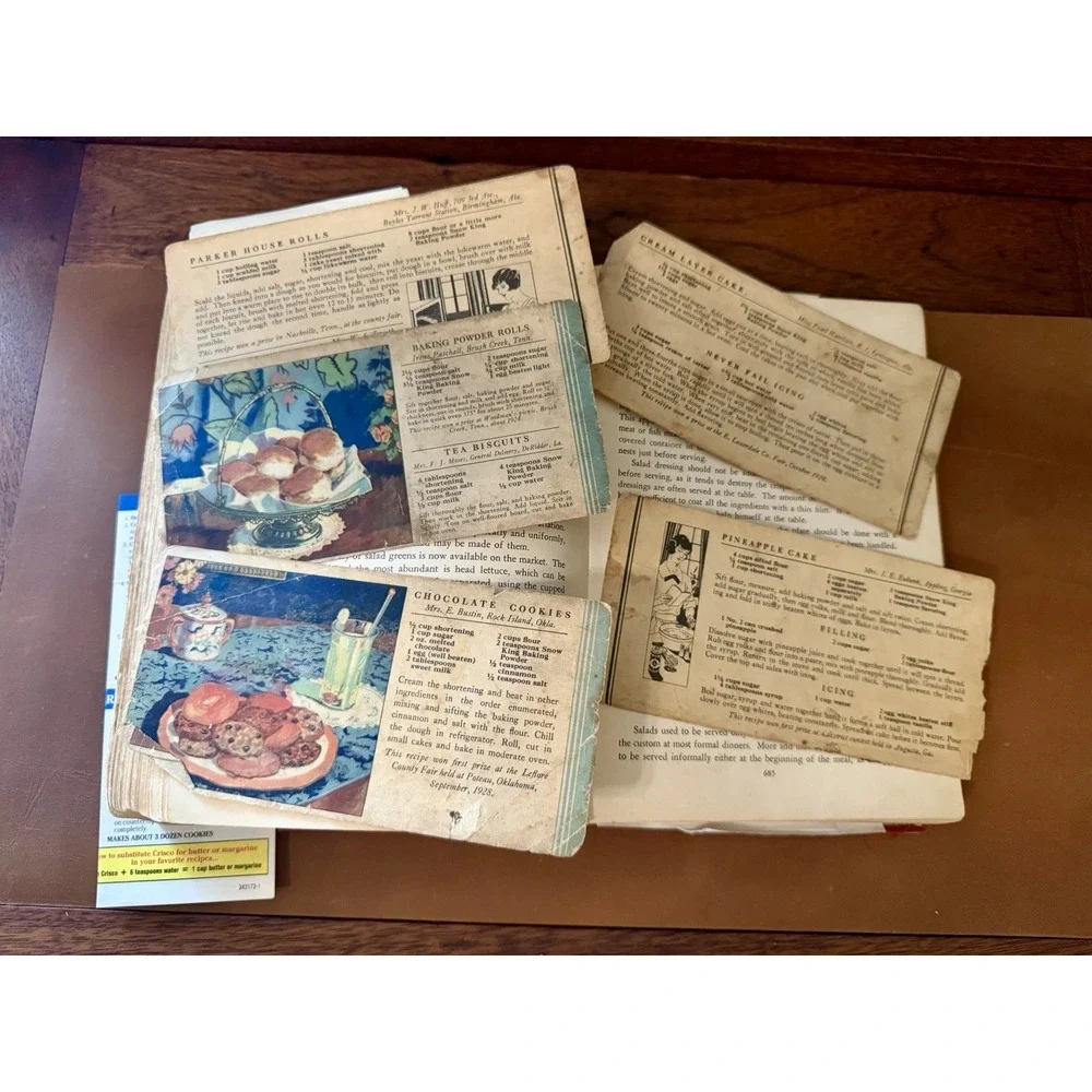 Vintage Ephemera & Recipes Inside The Modern Family Cook Book 1940s Estate Find